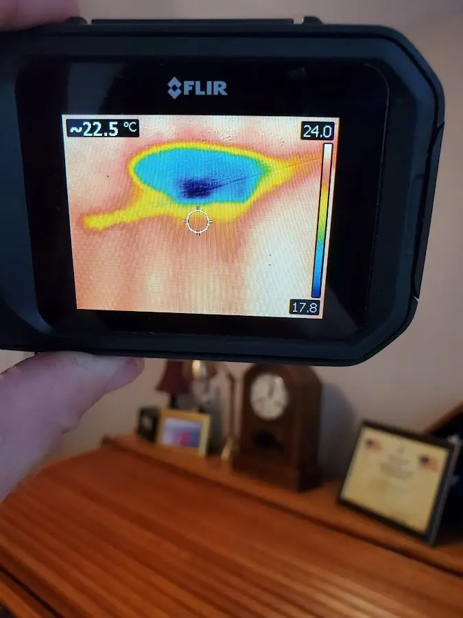 Thermal imaging inspection for water damage in Overlea